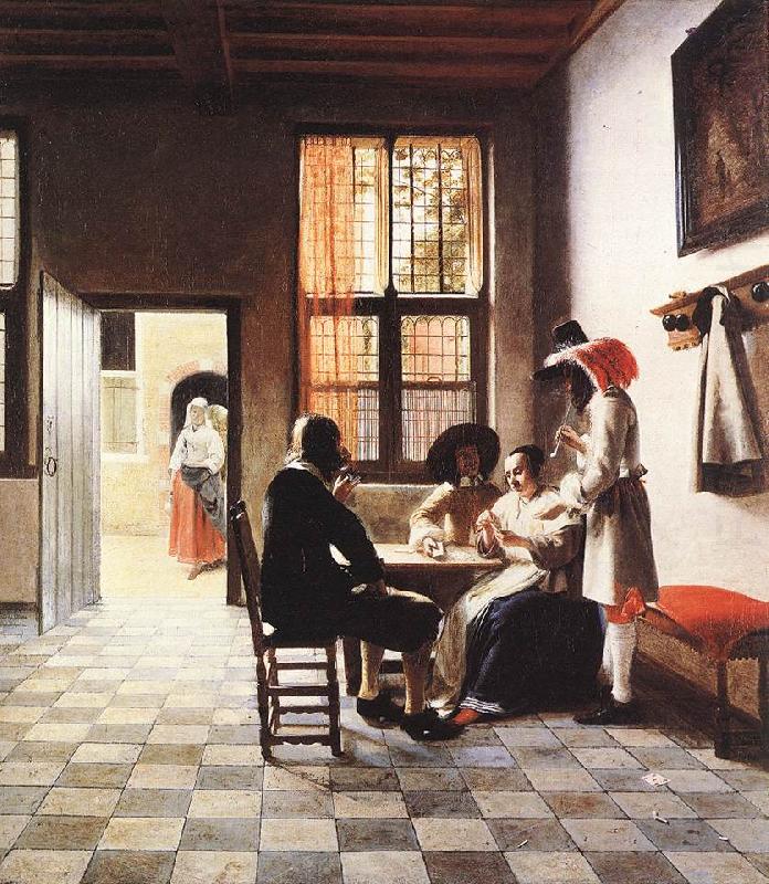 HOOCH, Pieter de Cardplayers in a Sunlit Room sg china oil painting image